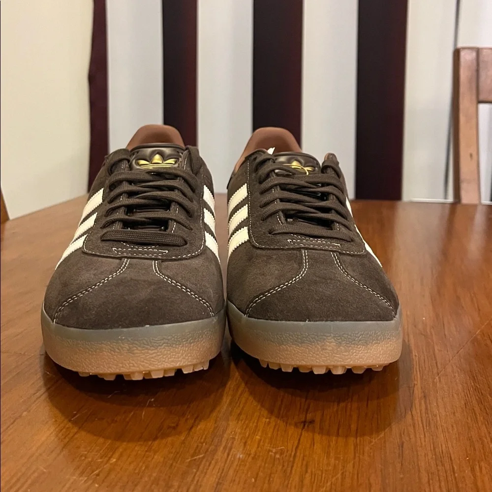Adidas Gazelle Soft Spike Golf Shoes Sneakers Cleats new brown Mens Sizes